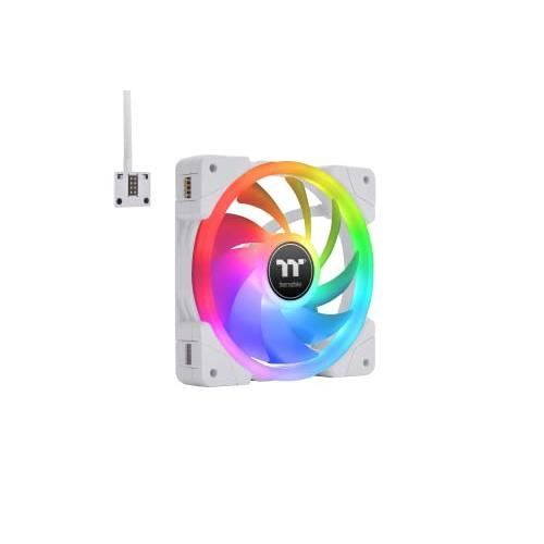 Ventilateur PC - TT Premium - SWAFAN EX12 RGB WHITE - 3 Pack - Connectivité Daisy-Chain - Pales Interchangeables