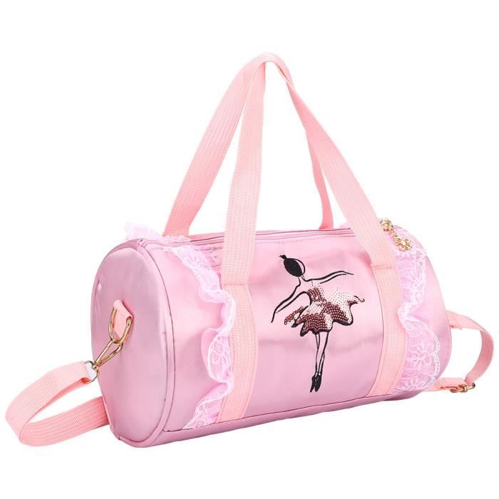 Sac Bandoulière Danse Enfant - Pour Ballet, Sport - Tissu Oxford, Doublure Satin, 30x12x22 Cm - Noir Ou Rose