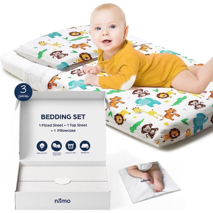 Draps Housse Cododo 3 Pièces 100% Coton Compatible Avec Berceaux  Kinderkraft Uno Chicco Next 2 Me Lullago Dimensions 50X83 (J[H3605] -  Cdiscount Puériculture & Eveil bébé