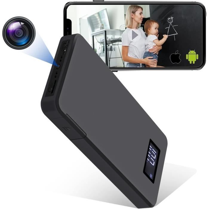 Caméra Cachée WiFi Détecteur Fumée - Vision Nocturne 1080P