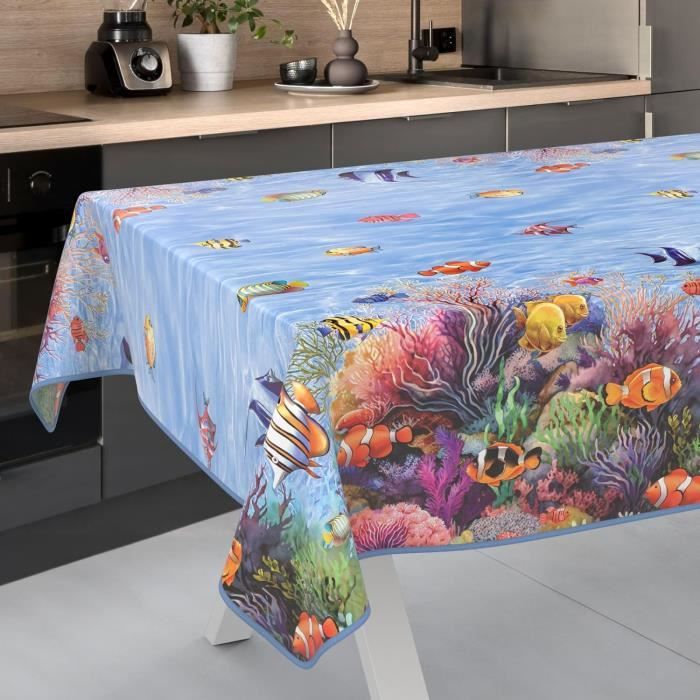 ANRO Nappe En Toile Cirée Lavable Pour La Table, Nappe De Jardin En Toile Cirée Lavable, Pour L'intérieur Et L'extérieur, 180 X 100 Cm, Avec Ourlet