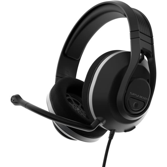 Casque gaming filaire multi-plateforme Turtle Beach Recon 500 Black - Haut-parleurs doubles 60 mm Eclipse