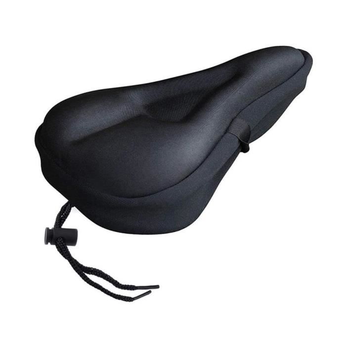 Housse De Selle De Vélo Avec Coussin Gel Rembourré - Confort Maximale Pour Vélo D'Exercice Ou Enfants - Noir