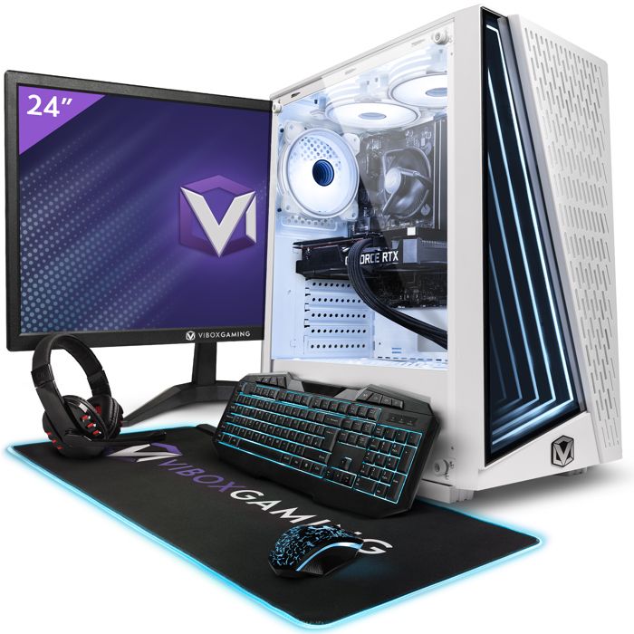 Vibox II-122 PC Gamer Complet • 23 Écran • Intel i5 10400F • RTX 5060 • 16 Go RAM • 1 To SSD • Windows 11 • WiFi 6 + Bluetooth 5.4