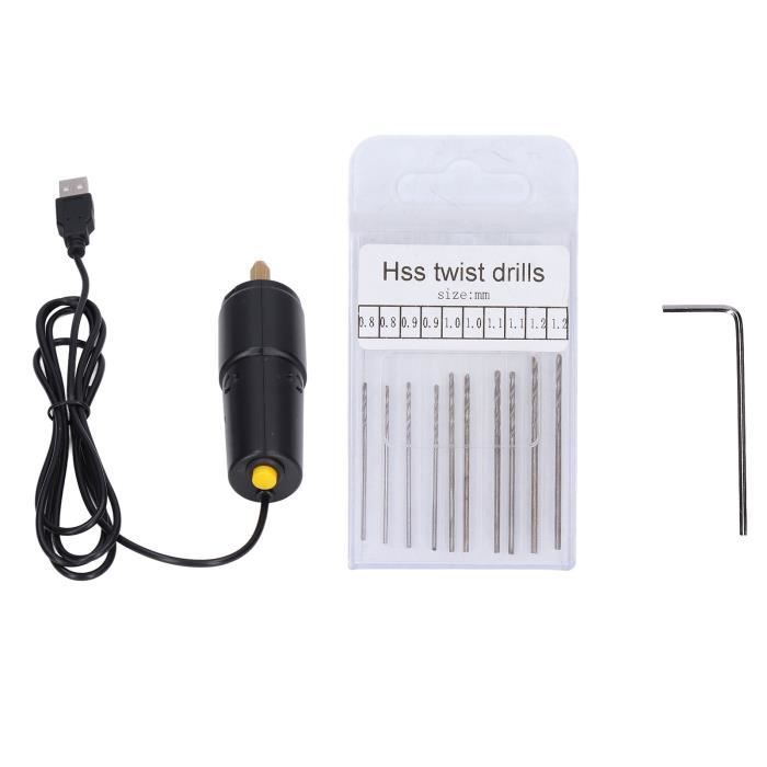 Mini Perceuse Électrique Portable Avec 5 Forets | Pour Résine, Bois, Loisirs Créatifs