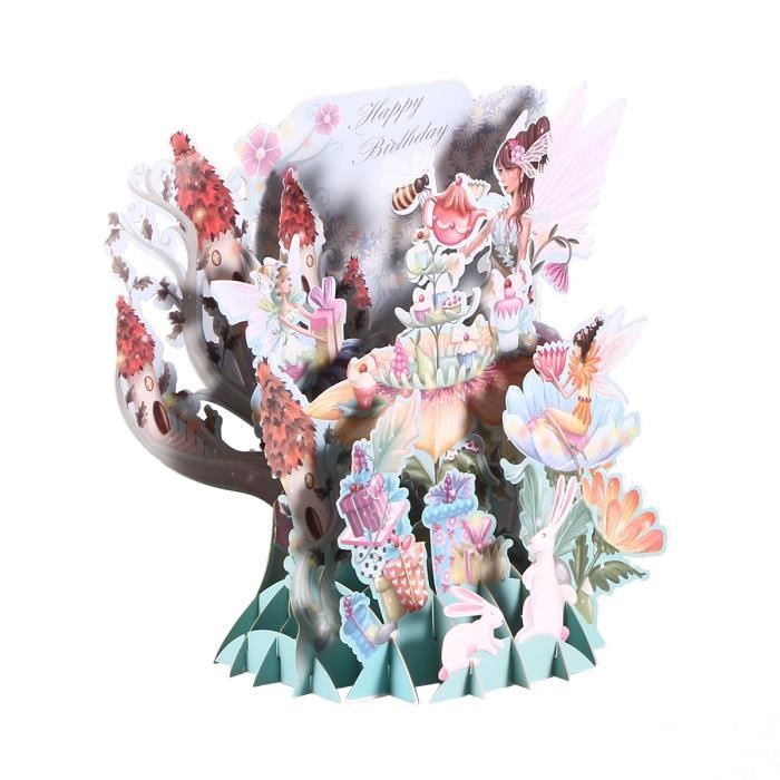 3d Pop Up Carte Postale Delicat Creative Cartes De Message De Voeux Cadeau D Anniversaire Pour Faire Part Carte D Invitation Cdiscount Beaux Arts Et Loisirs Creatifs