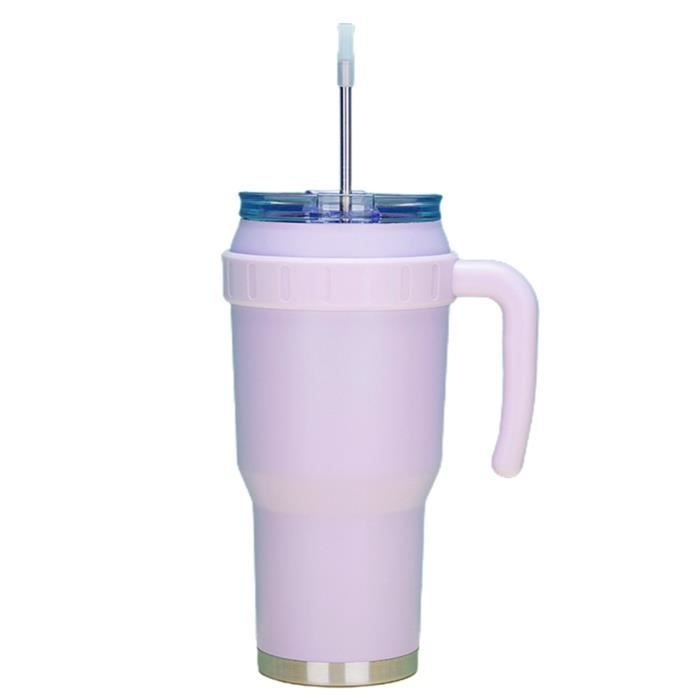 Tasse Isotherme De Voyage Noire – Inox Et Couvercle Rotatif – Neuve