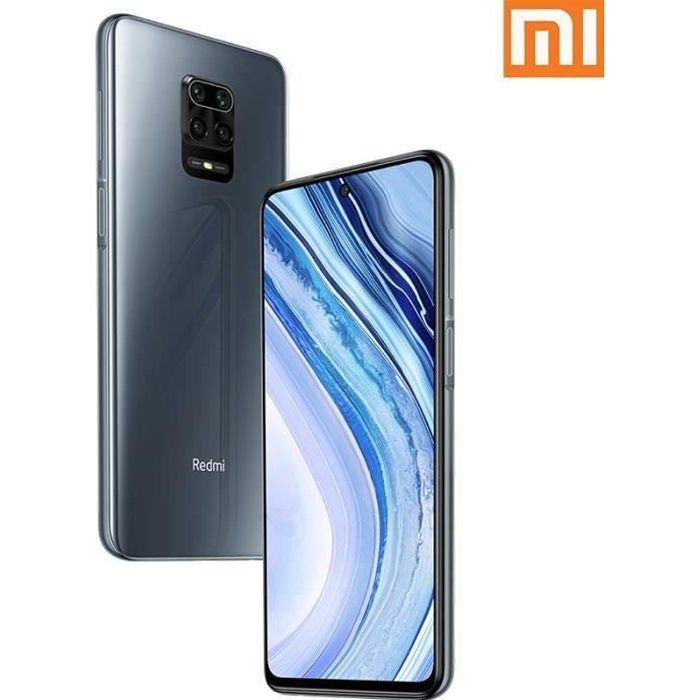 Achat T&eacute;l&eacute;phone portable Xiaomi Redmi Note 9 Pro 6go 128go Gris interstellaire Smartphone 4G Snapdragon 720G Octa Core 64MP Quad caméra 6.67 " 5200mAh pas cher