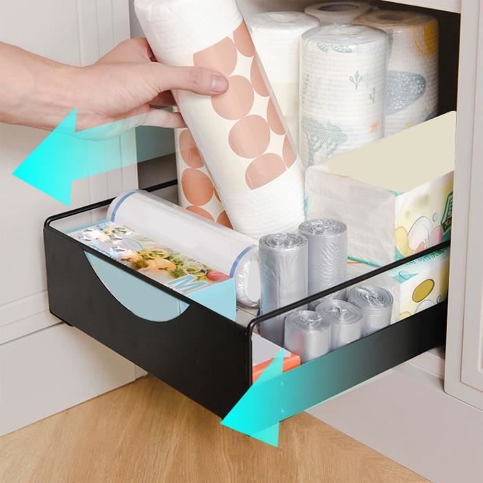 Lot De 2 Organiseurs Sous évier, Organiseurs Coulissants à 2 Niveaux Et