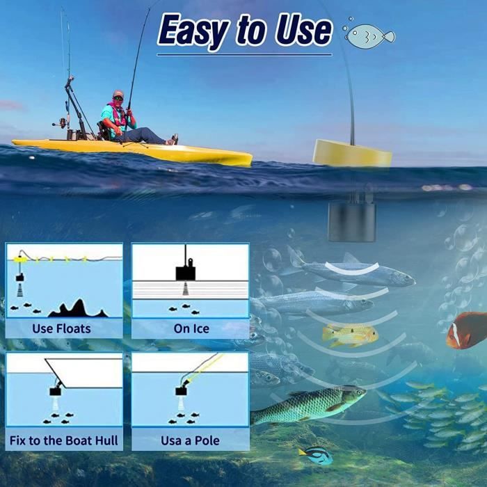 Détecteur De Poissons Portable - Sonar Pour Pêche En Mer, Kayak, Bateau - Neuf