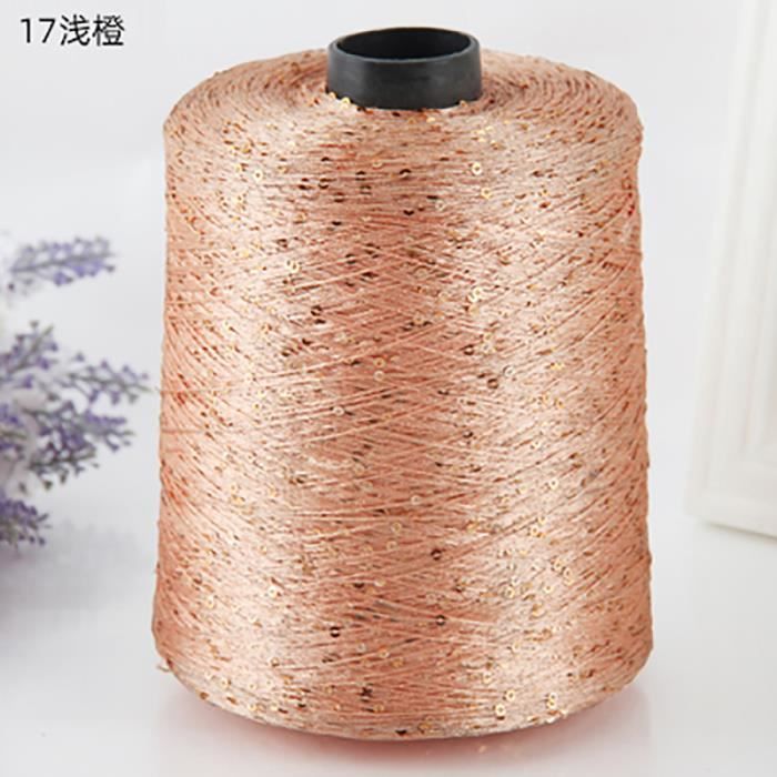 LAINE A TRICOTER,17--Fil à paillettes 500G, fil à tricoter crocheté à ...