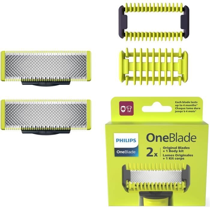 PHILIPS Lot de 2 Lames de rasoir One Blade - Cdiscount Au quotidien