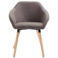 JM 1pc Chaise de salle à manger Design Scandinave Taupe Tissu 62x54x83,5cm|3269-1