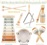 Instrumentos Musicales Madera Atoylink Set De Instrumentos Musicales De Madera 8 En 1 – Xilófono, Tambor, Trompeta Y Maletín Portátil, Juguete Montessori Para Niños De 1+ Años Instrumentos Musicales Madera Atoylink Set De Instrumentos Musicales De Madera 8 En 1 – Xilófono, Tambor, Trompeta Y Maletín Portátil, Juguete Montessori Para Niños De 1+ Años