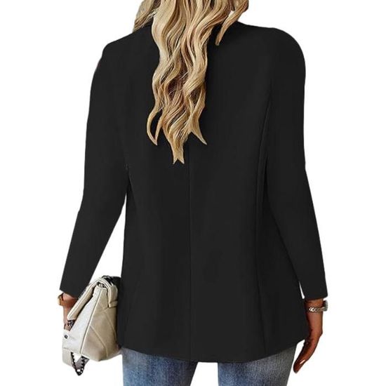 Blazer Femme Élégant – Veste Tailleur Slim Fit, Uni, Manches Longues, Pour Bureau, Soirée, Tenue Décontractée