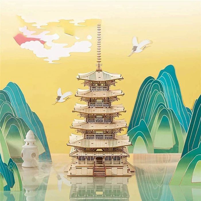 Puzzle 3D Taj Mahal en bois – Maquette à assembler pour adultes