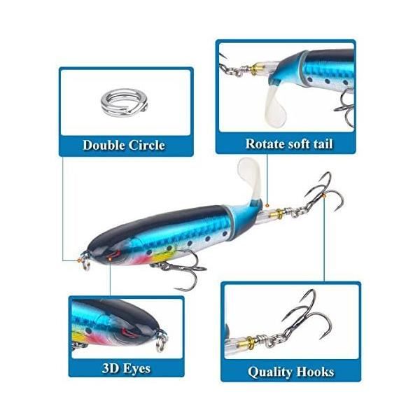 TRUSCEND Esche da Pesca Topwater con ami BKK, Esche da Pesca Pencil TRUSCEND Esche da Pesca Topwater con ami BKK, Esche da Pesca Pencil