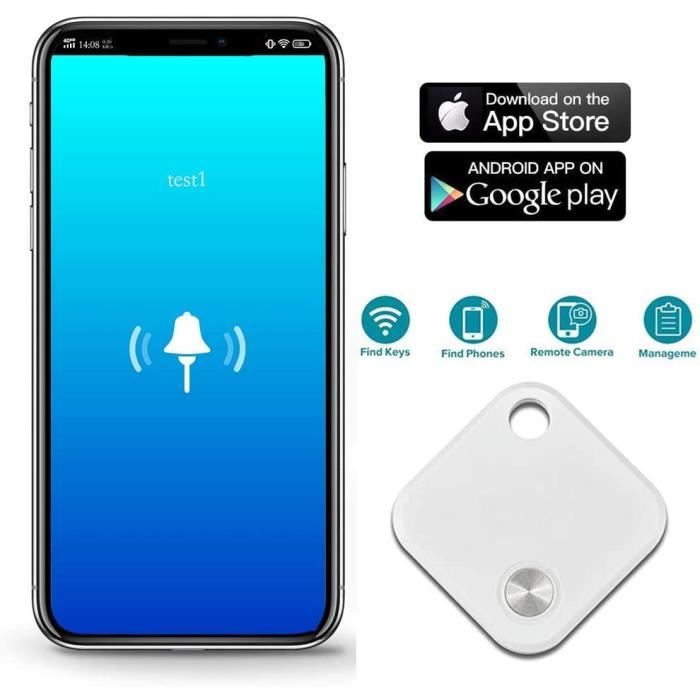 Localisateur de Clés Bluetooth Tracker Anti-Perte Traceur Sonore