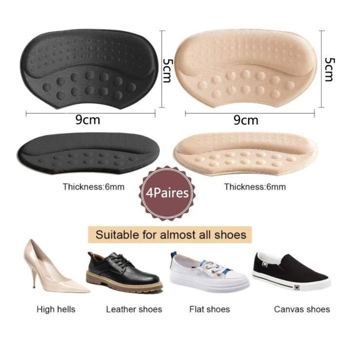 1 paire de coussinets de talon insère la doublure de poignées, les