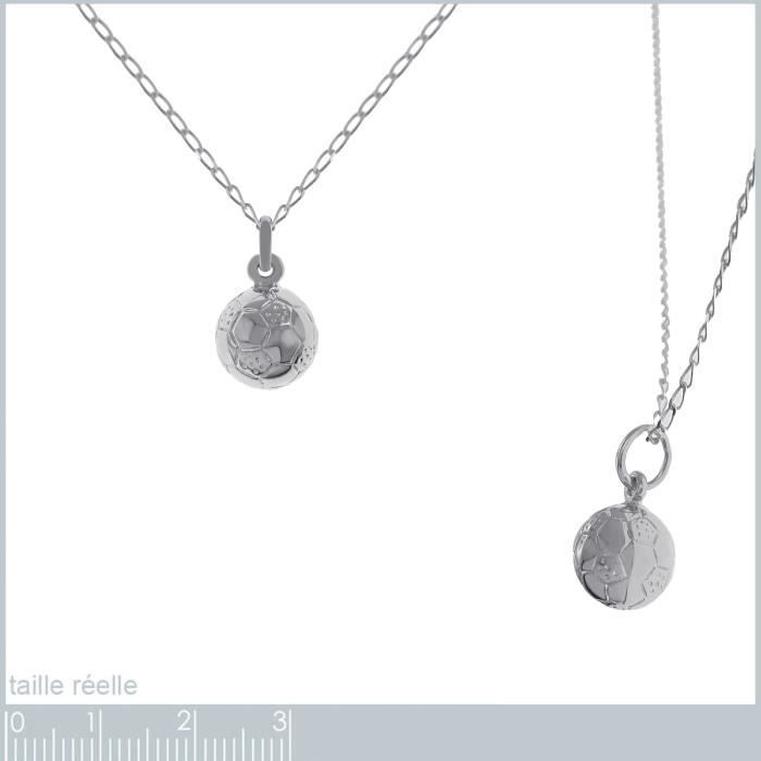 Pendentif Ballon De Football En Argent 925 Rhodié - Bijou Mixte - Neuf Avec étiquettes