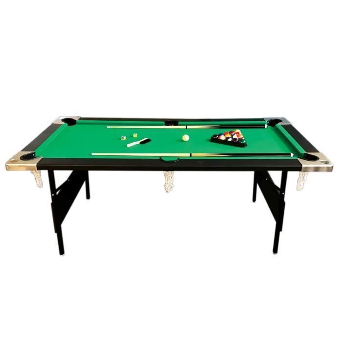 Table De Billard Américain 6FT Pliante Modèle Aladin - Dimensions Jeu 158x66 Cm, Inclut Accessoires