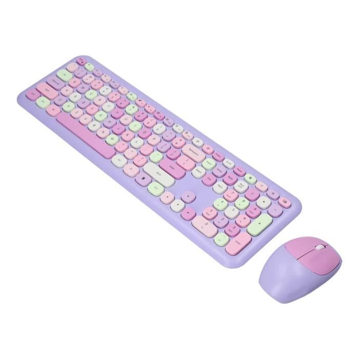 Ensemble clavier et souris sans fil Bluetooth Violet