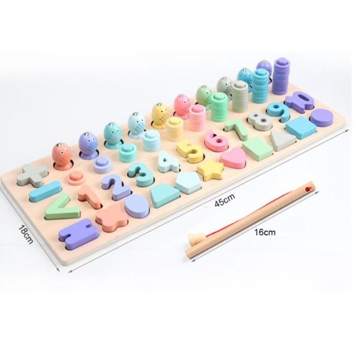 Jouets en bois pour enfants Puzzle Montessori Éducatif pattern 4 ...