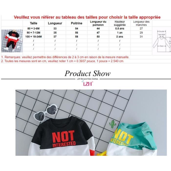 Ensemble de vêtements pour bébés filles et garçons Vert T