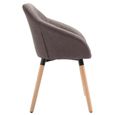 JM 1pc Chaise de salle à manger Design Scandinave Taupe Tissu 62x54x83,5cm|3269-2