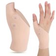 Hililand Attelle de poignet 2 pièces Silicone protecteur pouce poignet orthèse soulager la douleur pour l'arthrite de la main-2
