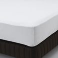 Drap Housse Jersey Extensible 140x190 cm à 160x200 cm - Coloris Blanc - 100% Coton Toucher Doux - Linge des Familles-2