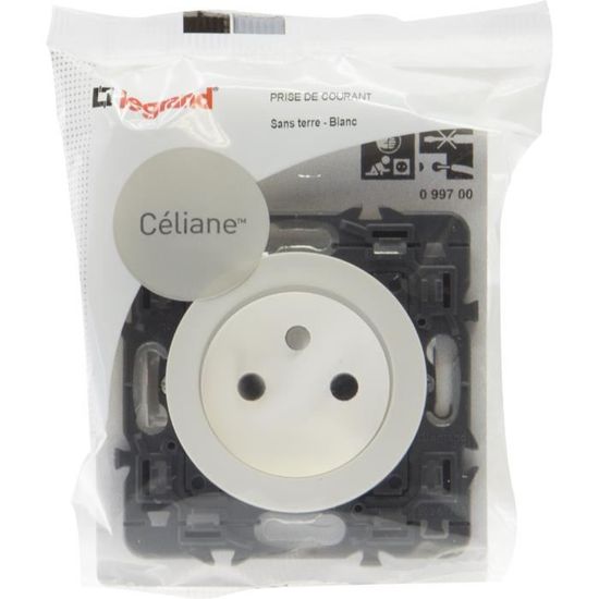 Legrand Prise De Courant Sans Terre 16a Celiane Blanc Livre Avec Enjoliveur Blanc Achat Vente Prise Prise Sans Terre 16a Celiane Cdiscount