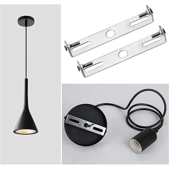 Lot De 4 Supports De Plafonnier Métal 105mm - Pour Lustres Jusqu'à 5kg - Installation Facile