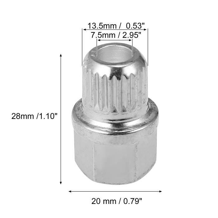 AUTO Couvertures De Moyeu De Roue, 20Pcs 17mm Voiture Pneu Enjoliveur