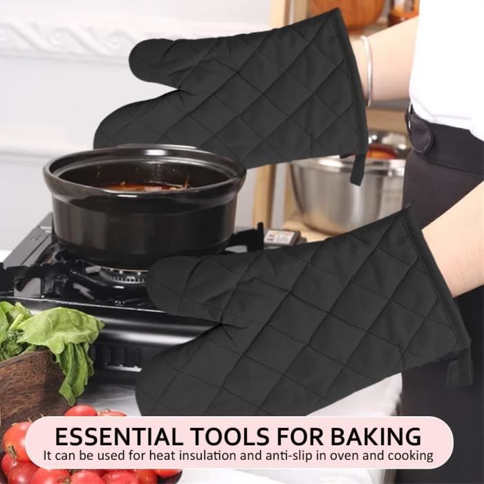 Guanti Da Forno In Silicone Antiscivolo - Con 2 Maniche, Resistenti Fino A 247°C, Per Cucina