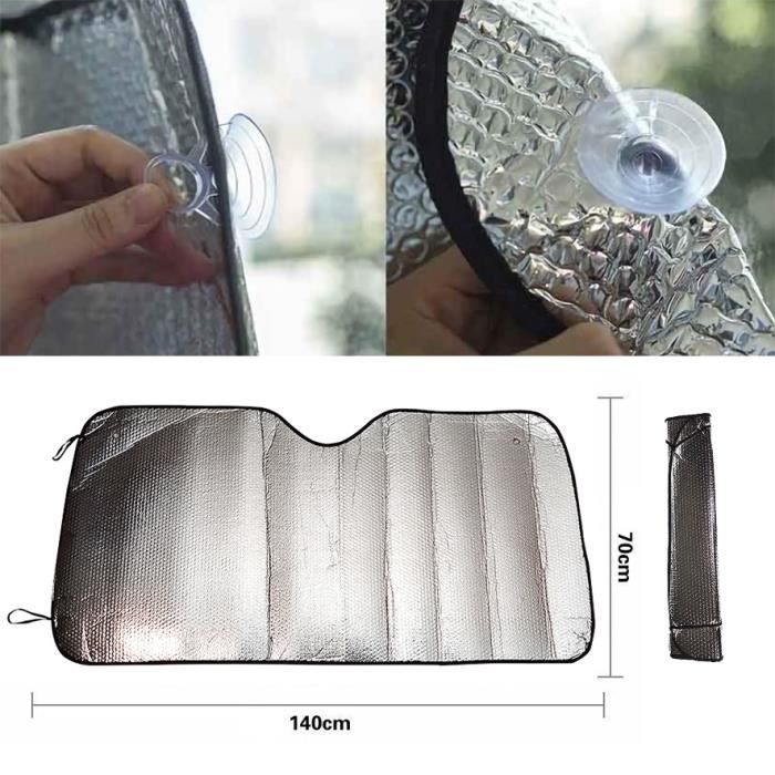 Pare-soleil De Pare-brise De Voiture Pour Pare-brise Automobile Avec Pochette De Rangement Par