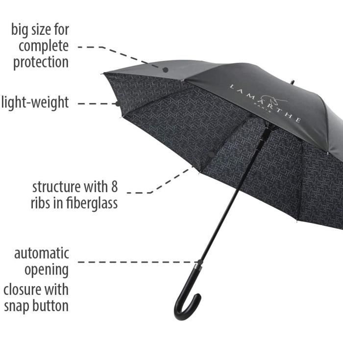 Parapluie canne ouverture automatique diam tre 102 cm
