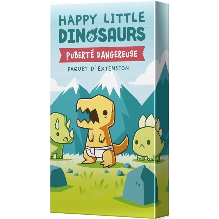Happy Little Dinosaurs – Extension Dangers Droit Devant : 2 Nouveaux Dinos, 6 Joueurs, 50 Cartes Inédites (FR)