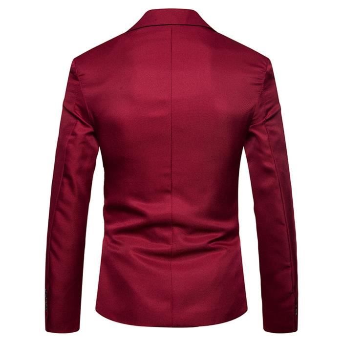 Veste de Costume Slim Homme Blazer Formel Veston Mariage Blazer Chic Veste de Business Veste D Affaires Mariage Bal Rouge Rouge Cdiscount Pret a Porter