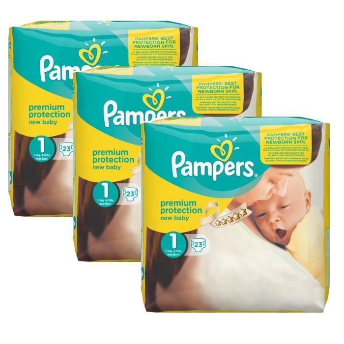 Pampers New Baby Taille 1 Newborn 2-5kg 69 Couches
