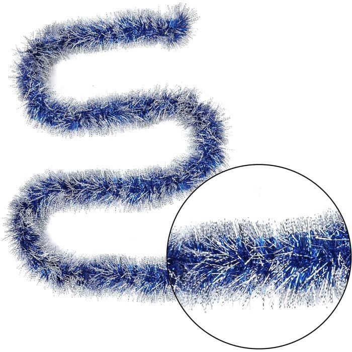 Lot De 5 Guirlandes De Noël En Boa à Plumes Vertes - 2 M Chacune - Décoration Sapin, Carnaval, Fête