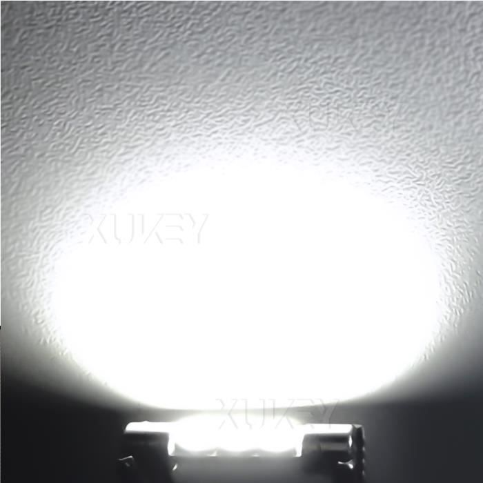 10 Ampoules LED 5050 Blanc – Pour éclairage Intérieur Voiture, Plafonnier & Pare-soleil