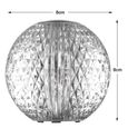 Lampe de Table LED En Cristal Diamant,Ronde 8cm Diamètre Lampe Diamantaire de Table,Lampe de Chevet En Forme de Diamant-3