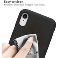 Coque iPhone XR Ultra Fine AntiRayures Silicone Liquide AntiChoc Slim Mince Protection iPhone XR Noir U4-3