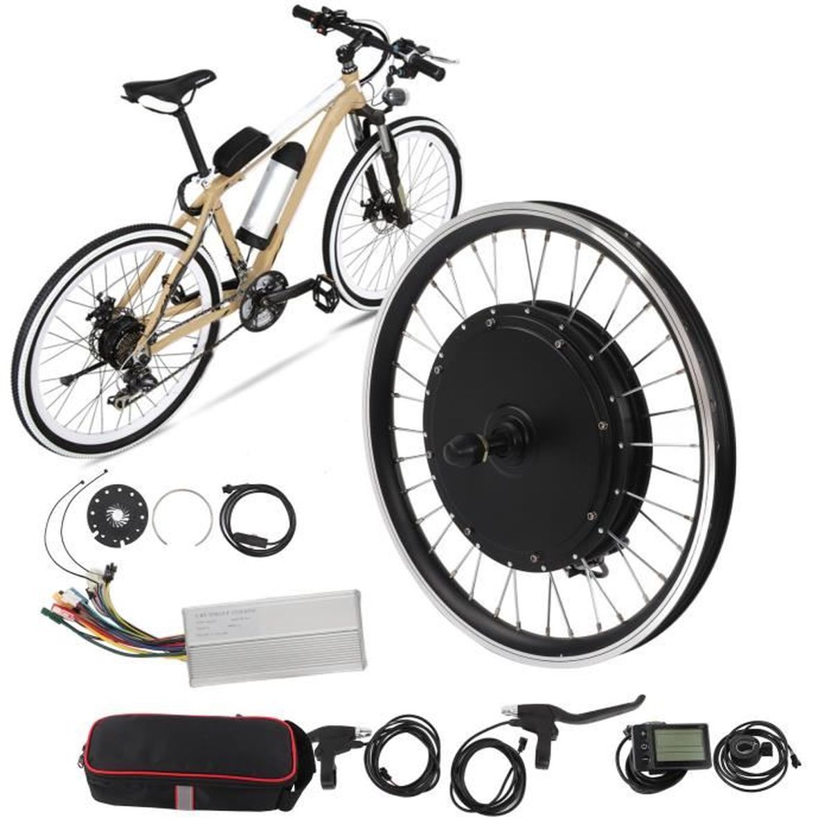 Noir Accélérateur électrique Contrôle de la vitesse Twist Thumb Accélérateur pour vélo électrique E-bike KIMISS 48V Accélérateur au pouce 