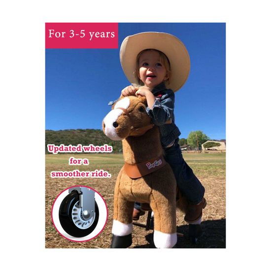 Ponycycle Modele U Cheval A Bascule Jouet Cheval Qui Avance Cheval Brun Avec Frein Et Son Taille 3 Pour Les 3 5 Ans Ux324 Cdiscount Jeux Jouets