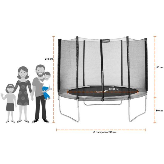 Kangui Ø430cm RALLI échelle Ø300 bâche et kit ancrage Ø250 Trampoline Rond avec Filet Ø360 Kangui Ø430cm RALLI échelle Ø300 bâche et kit ancrage Ø250 Trampoline Rond avec Filet Ø360