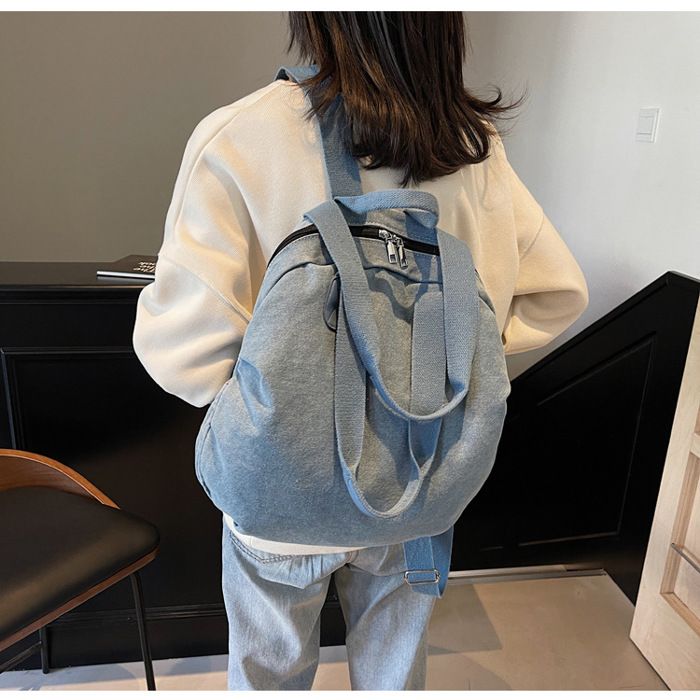 VITATA Sac à Dos Femme en Jean – Style Vintage Décontracté, Grande