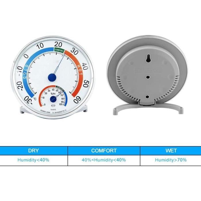 Lot De 3 Hygromètres Thermomètres PVC 7,2x7,2 Cm – Mesure Température Et Humidité Intérieure