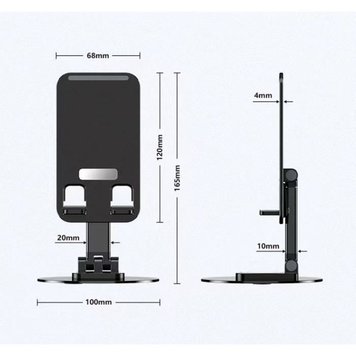 Support Réglable TomGear Pour Webcam Et Téléphone - Bras Double Aluminium - Hauteur Et Angle Adjustables